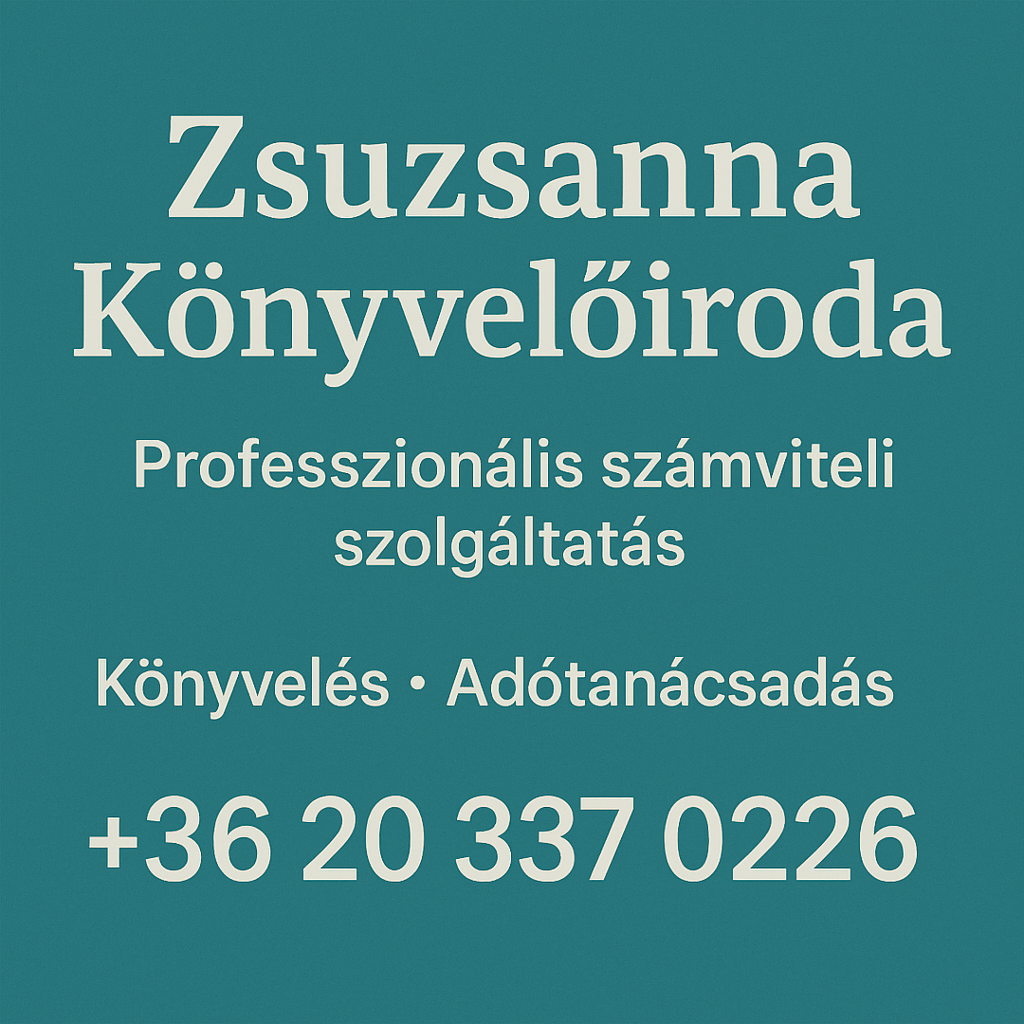 Zsuzsanna Könyvelő Irodája - több évtizedes szakmai tapasztalattal - teljes körű könyvelés!