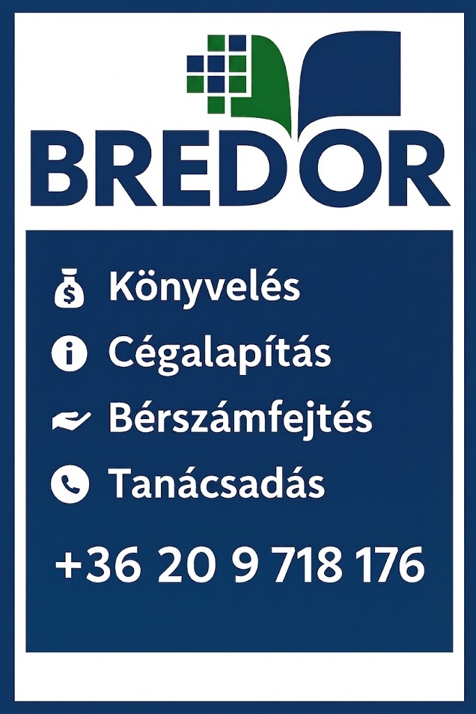 Bredor Kft. - teljeskörű számviteli szolgáltatás - nagy gyakorlattal a szállítmányozással - export-import tevékenységi körében működő cégek könyvelését illetőleg