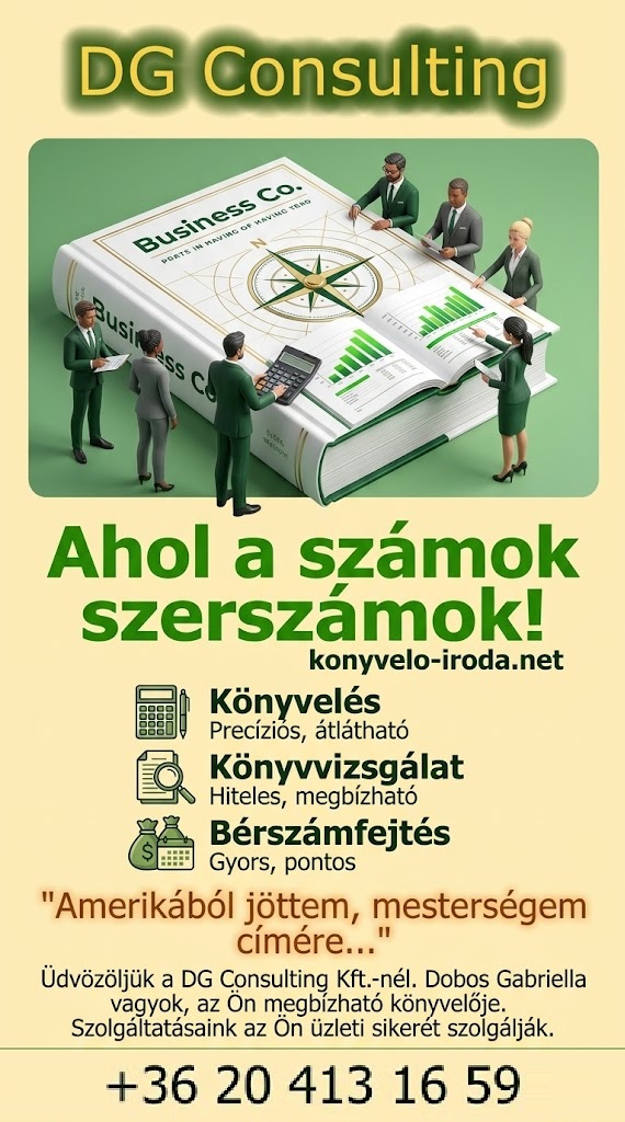 DG Consulting Kft. - teljes körű könyvelés - bérszámfejtés - adótanácsadás - Alsóörs