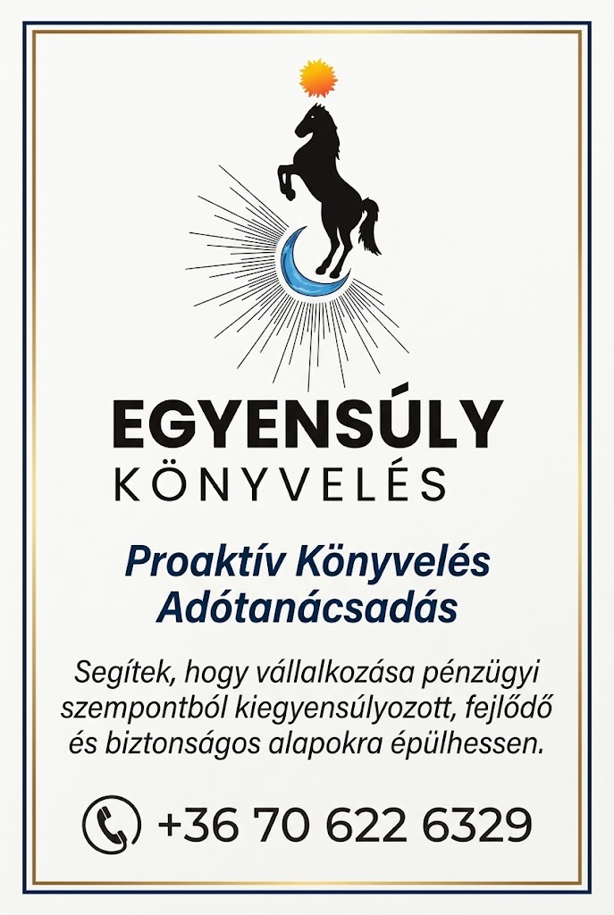 Egyensúly Könyvelőiroda – Személyre szabott könyvelés és érthető adótanácsadás és adóoptimalizálás a vállalkozása stabil, kiegyensúlyozott és biztonságos fejlődéséért – XV. kerület