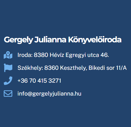 Gergely Julianna Könyvelő Iroda - Keszthely agglomeráció