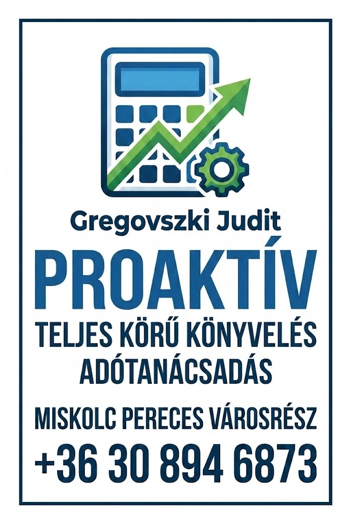 Gregovszki Judit Könyvelő Irodája – Proaktív Könyvelési Megoldások Miskolcon! Könyvelés – adótanácsadás
