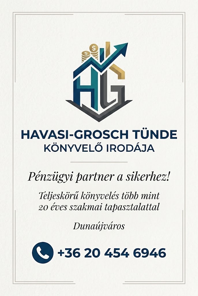 Havasi-Grosch Tünde Könyvelő Irodája - Pénzügyi partner a sikerhez - Több mint 20 év tapasztalat az Ön vállalkozásának szolgálatában - könyvelés - bérszámfejtés – Dunaújváros
