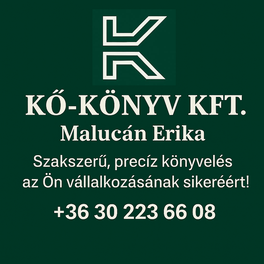 Kő-Könyv Kft. - Malucán Erika - könyvelés - adótanácsadás - cégalapítás - Gyömrő
