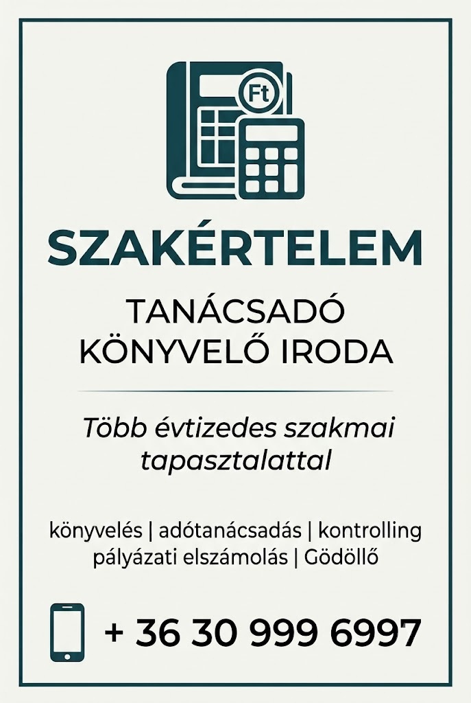 Szakértelem Tanácsadó Könyvelő Iroda – Megbízható számviteli szolgáltatások, több évtizedes tapasztalattal - könyvelés – adótanácsadás – kontrolling – pályázati elszámolás - Gödöllő