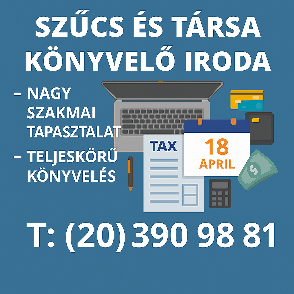 Szűcs és Társa Könyvelő iroda - teljes körű könyvelés nagy szakmai tapasztalattal!