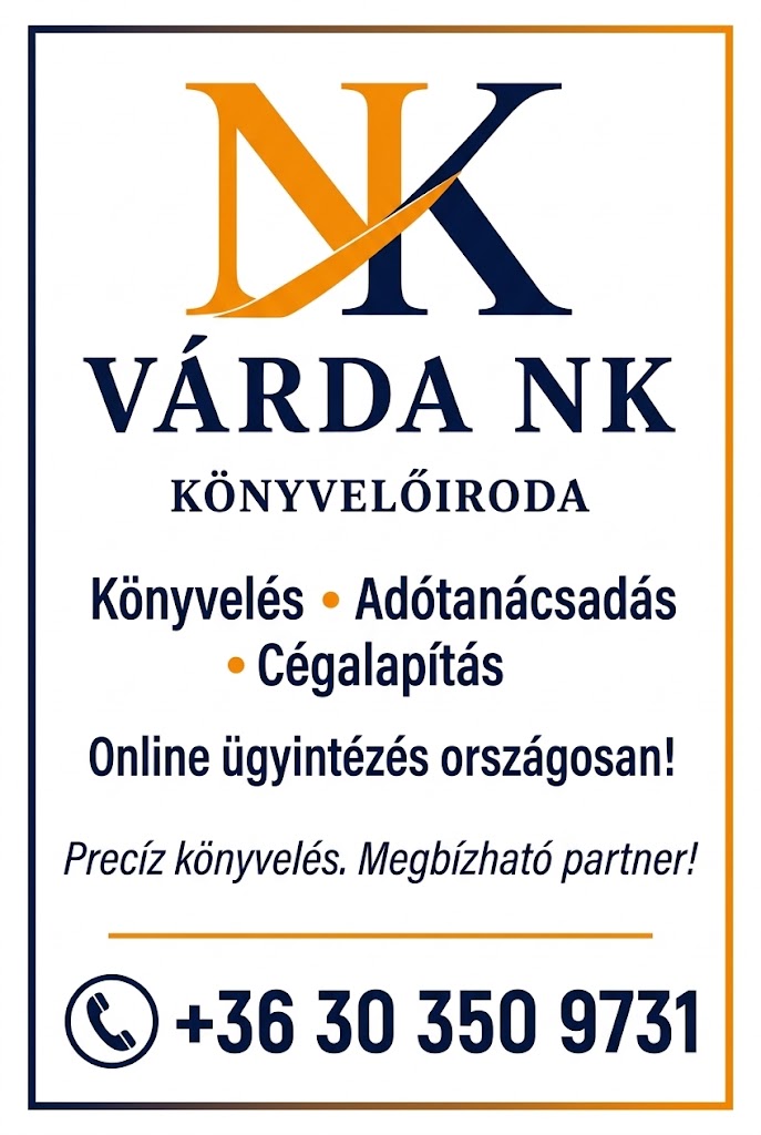 VÁRDA NK Könyvelőiroda – teljeskörű – precíz – naprakész könyvelés – több mint 20 éves szakmai tapasztalattal - Kisvárda