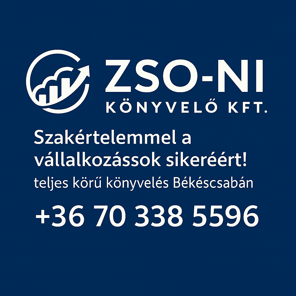 ZSO-NI KÖNYVELŐ Kft. - könyvelés több évtizedes szakmai tapasztalattal - bérszámfejtés - TB ügyintézés - Békéscsaba
